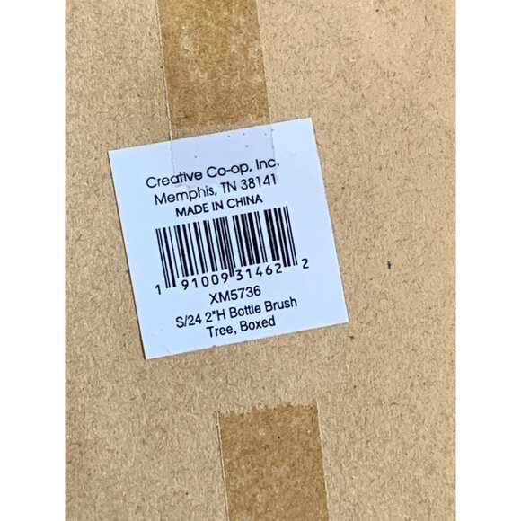 24 Gold & Silver Bottle Brush Tree 2" tall Christmas Decor Boxed Creative Co-op - Picture 2 of 4